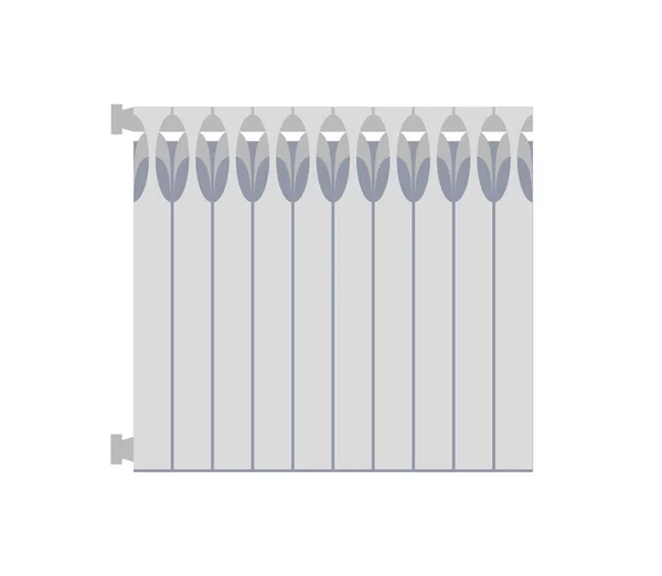白い背景に隔離されたフラットスタイルのラジエータアイコン 配管シンボルベクトルイラスト — ストックベクタ