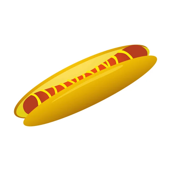 Hot Dog Ikona Wektor Ilustracja — Wektor stockowy