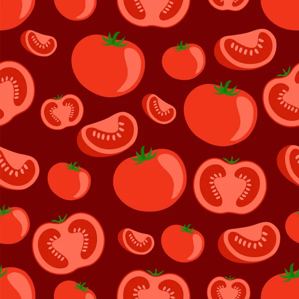 Padrão Sem Costura Com Tomates Vermelhos —  Vetores de Stock
