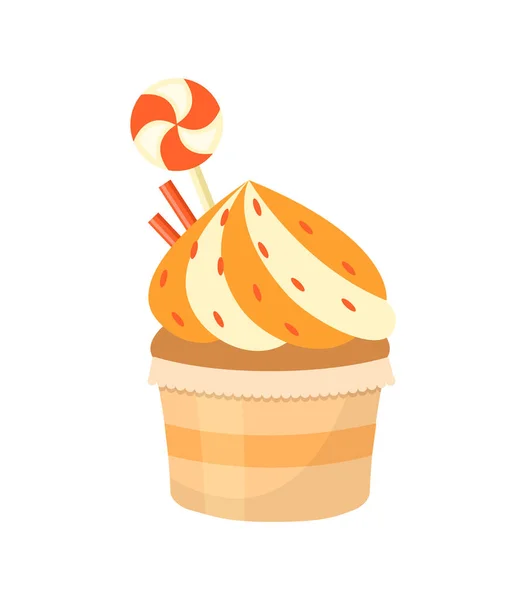 Vector Ilustración Cupcake Icono — Vector de stock