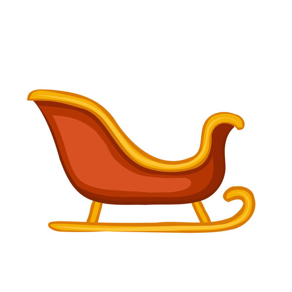 vector illustration of cartoon sledge icon