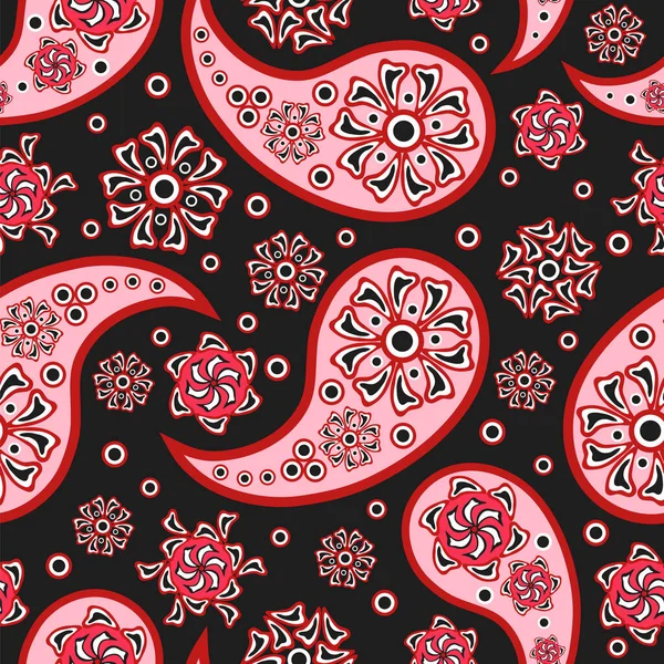 Paisley Motif Sans Couture Illustration Vectorielle — Image vectorielle