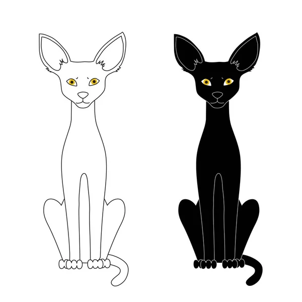 Vector Conjunto Gatos Sobre Fondo Blanco — Archivo Imágenes Vectoriales