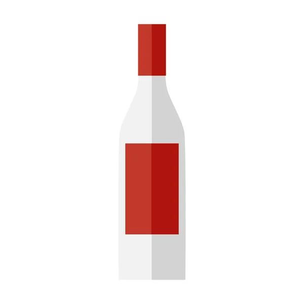 Bouteille Vin Icône Vectoriel Illustration — Image vectorielle