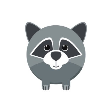 şirin karikatür panda yüz vektör çizimi