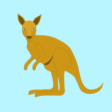 Komik kangurunun vektör çizimi