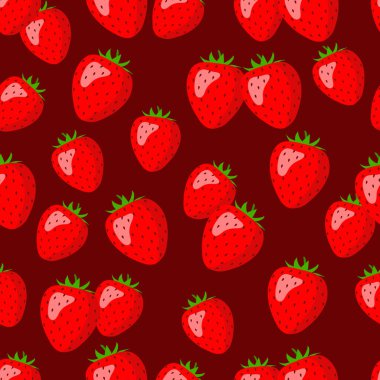 Çilekli, soyut, pürüzsüz desen