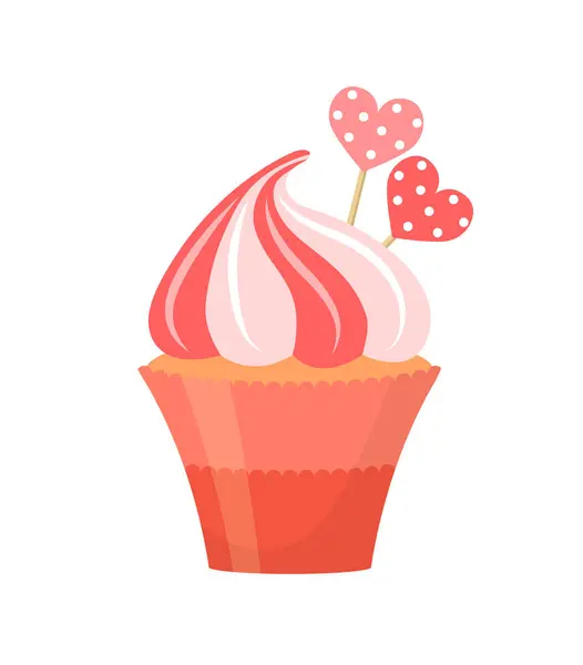 Illustrazione Vettoriale Deliziosi Cupcake — Vettoriale Stock