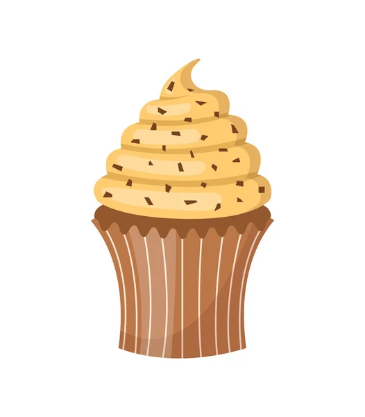 Vector Illustratie Van Heerlijke Cupcake — Stockvector
