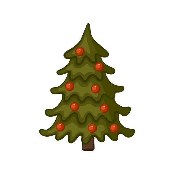 Weihnachtsbaum Ikone Vektorillustration — Stockvektor