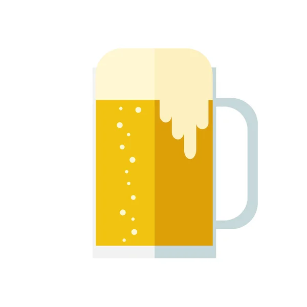 Icono Taza Cerveza Estilo Color Plano Ilustración Vectorial — Vector de stock