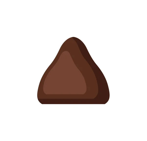 白い背景に甘いチョコレートキャンディのベクトルイラスト — ストックベクタ