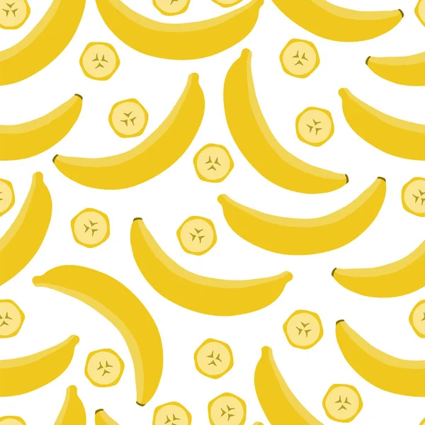 Modello Senza Cuciture Con Banane Illustrazione Vettoriale — Vettoriale Stock