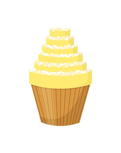 Ilustração Vetorial Delicioso Cupcake — Vetor de Stock