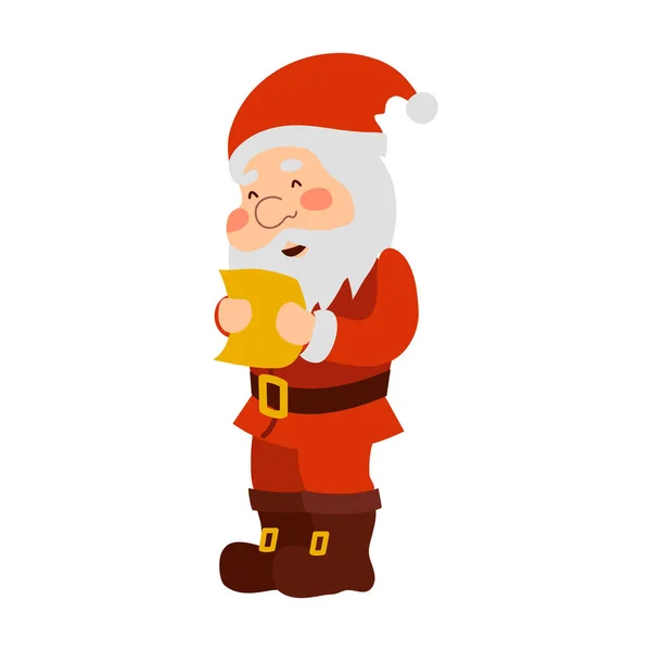 Carácter Santa Claus Con Ilustración Vectores Letras — Vector de stock