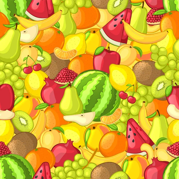 Seamless Pattern Fruits — Stock Vector