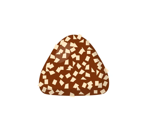 Vector Illustratie Van Zoete Chocolade Snoep Witte Achtergrond — Stockvector