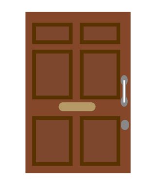 Bir kapı simgesinin vektör illüstrasyonu