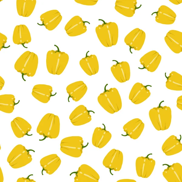 Απρόσκοπτη Μοτίβο Κίτρινες Πιπεριές — Διανυσματικό Αρχείο
