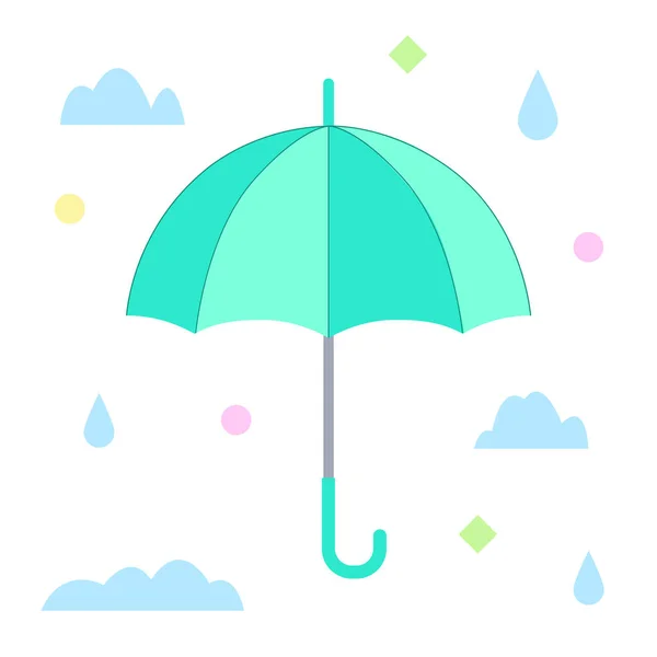 漫画の傘のベクトル図 — ストックベクタ