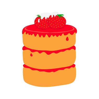 Çilekli tatlı pastası.