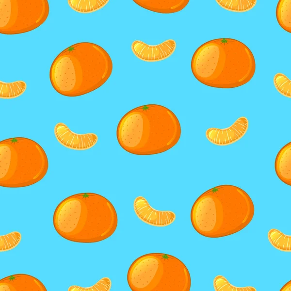 Mandarino Frutta Modello Senza Soluzione Continuità — Vettoriale Stock