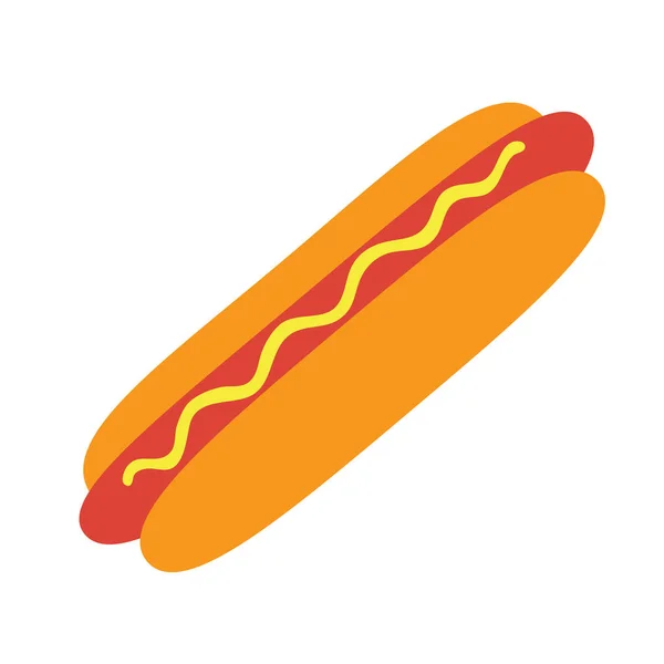 Hot Dog Ikona Wektor Ilustracja — Wektor stockowy