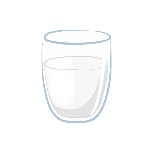 白底牛奶杯 — 图库矢量图片
