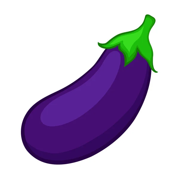 Aubergine Icoon Cartoon Illustratie Van Vers Voedsel Vector Pictogrammen Voor — Stockvector