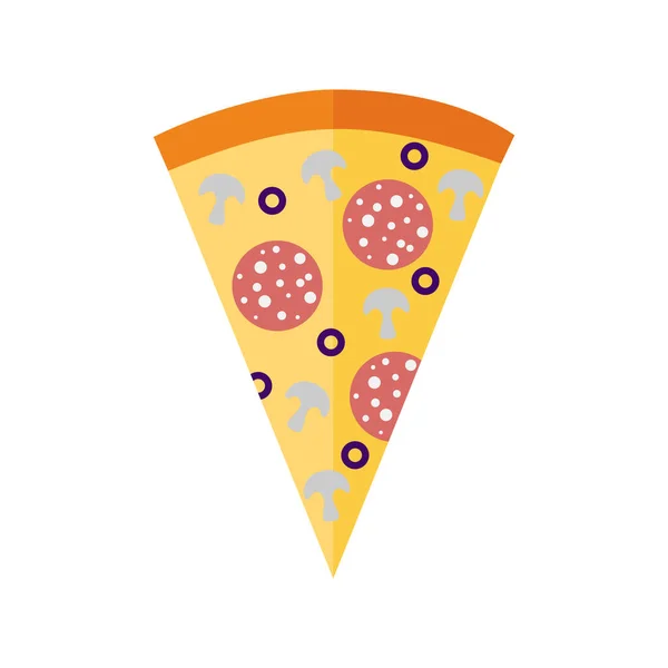 Icono Pizza Estilo Diseño Plano — Vector de stock