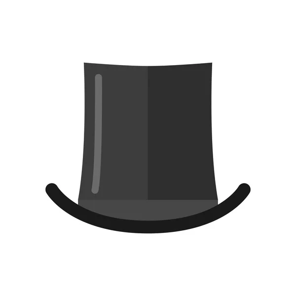 Schwarzer Hut Isoliert Auf Weißem Hintergrund — Stockvektor