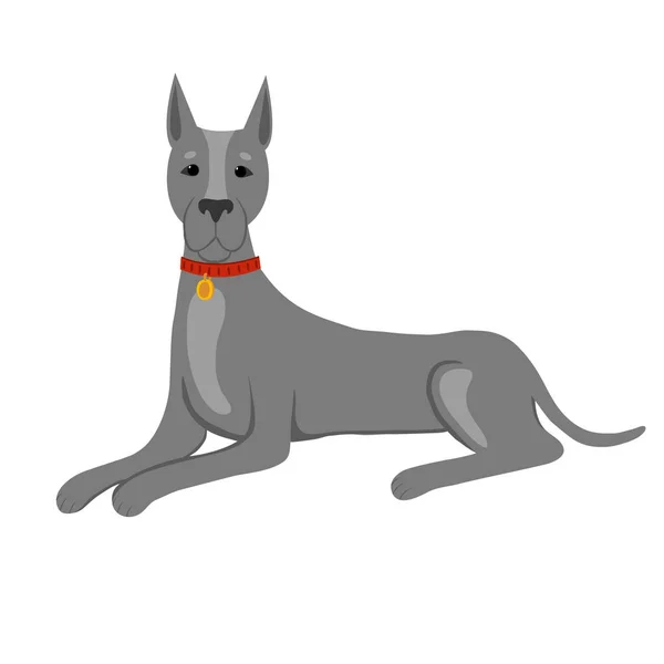 Vektorová Ilustrace Kresleného Psa Izolované Bílém Pozadí — Stockový vektor