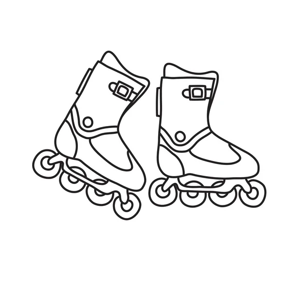 Vector Illustration Roller Skates — Stock Vector