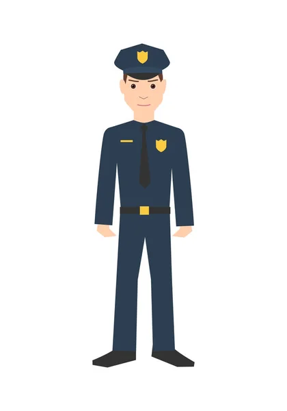 경찰은 배경에 스타일의 유니폼 아이콘을 가지고 있습니다 — 스톡 벡터