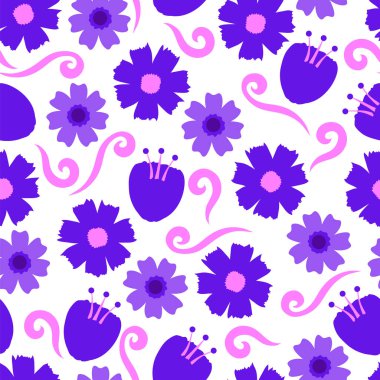 Çiçek elementleriyle kusursuz desen.