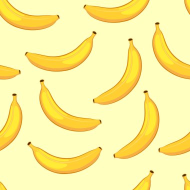 Beyaz zemin üzerinde muzlar olan kusursuz desen