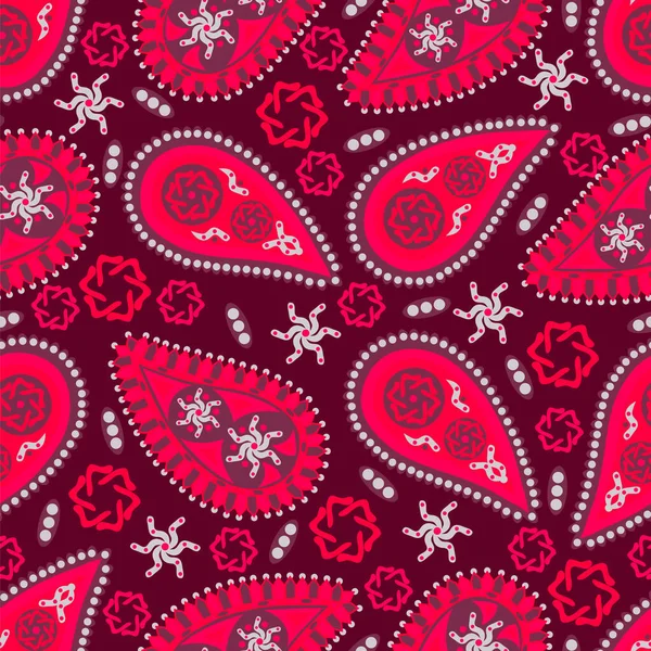 Motif Sans Couture Avec Des Fleurs Paisley — Image vectorielle