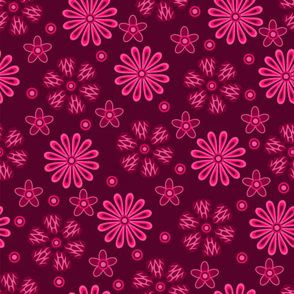 Patrón Floral Sin Costuras Vector — Vector de stock