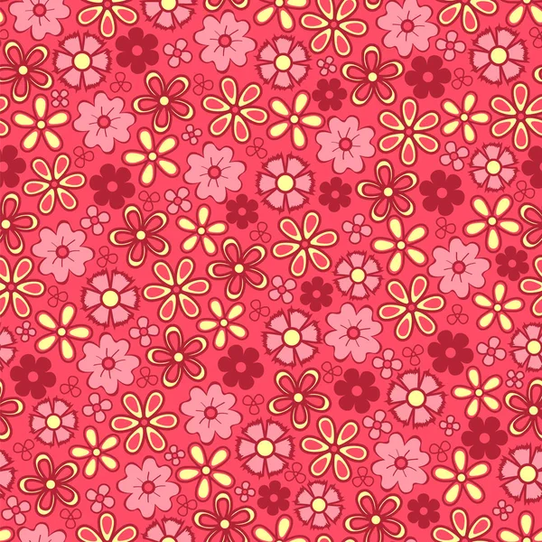 Hermoso Patrón Floral Sin Costuras Con Flores — Vector de stock