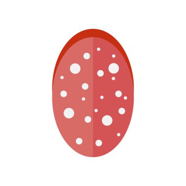 Beyaz arkaplanda izole edilmiş düz stil sosis simgesi