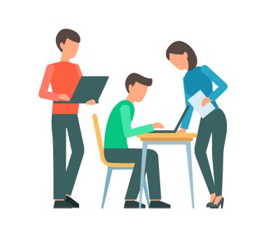 business people group vektör illüstrasyonu