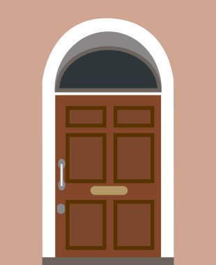 Düz dizaynlı bir kapının vektör çizimi