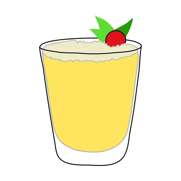 Vaso Zumo Naranja Sobre Fondo Blanco — Vector de stock