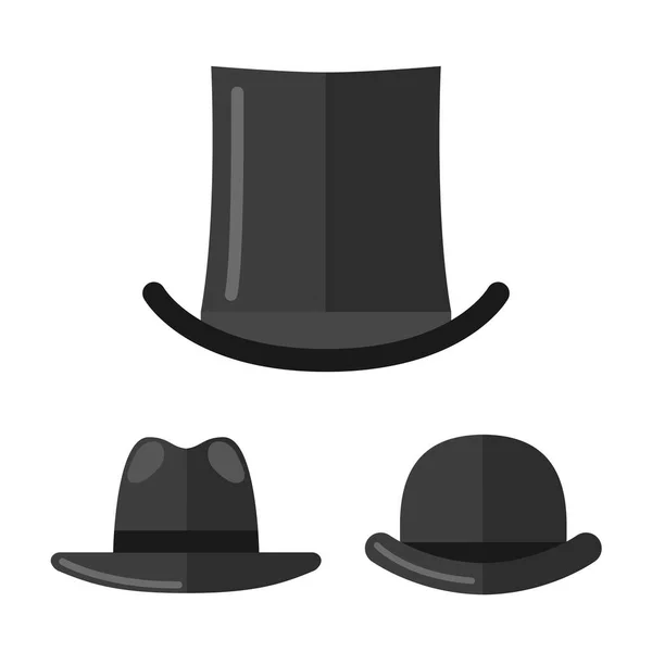Cappelli Icone Vettoriali Illustrazione — Vettoriale Stock