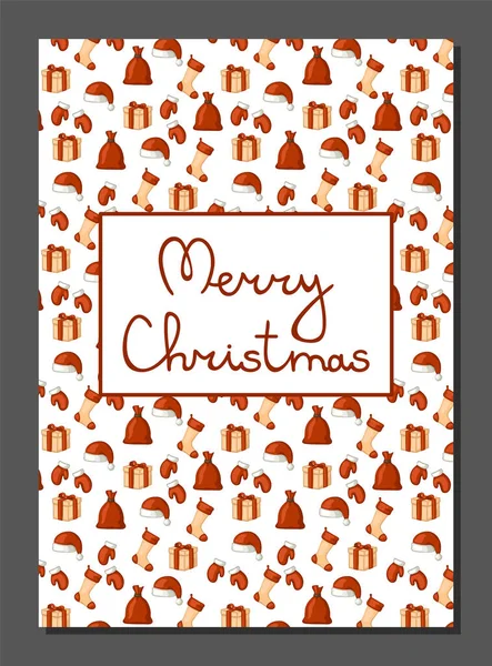 Feliz Natal Cartão Saudação Ilustração Vetorial — Vetor de Stock
