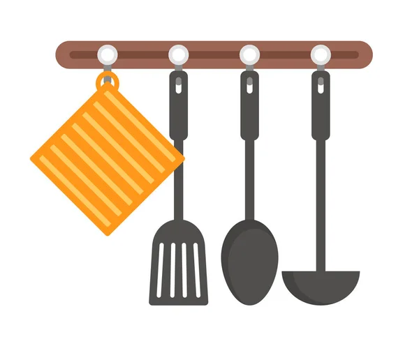 Ustensiles Cuisine Icône Isolée Vecteur Illustration Design — Image vectorielle