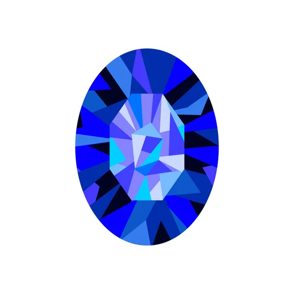 Vector Illustration Blue Diamond — Stock Vector