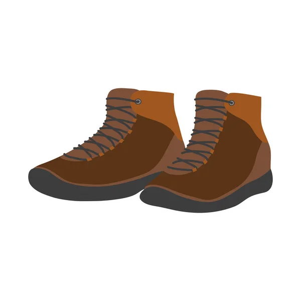 Vector Illustration Hiking Boots Icon — Stock Vector