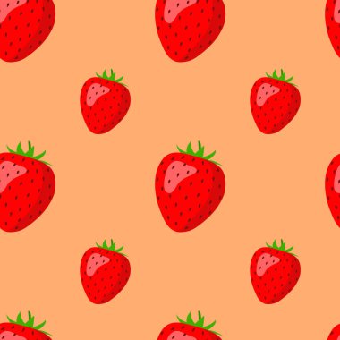 Çilekli, soyut, pürüzsüz desen