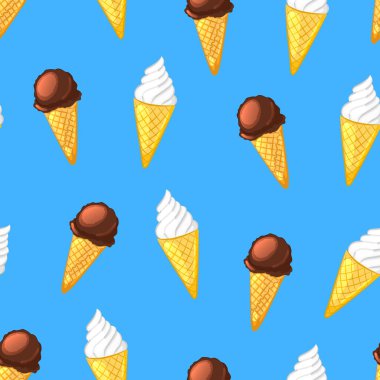 Çikolata ve vanilyalı dondurma deseni.